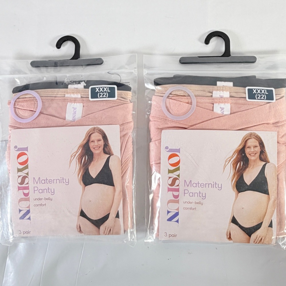Joyspun Maternity Panty‎ 6 Pair XXXL 22 Under the Bump Wrap Front Multi NWT